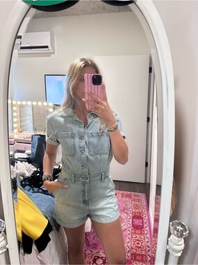 Light Wash Denim Romper